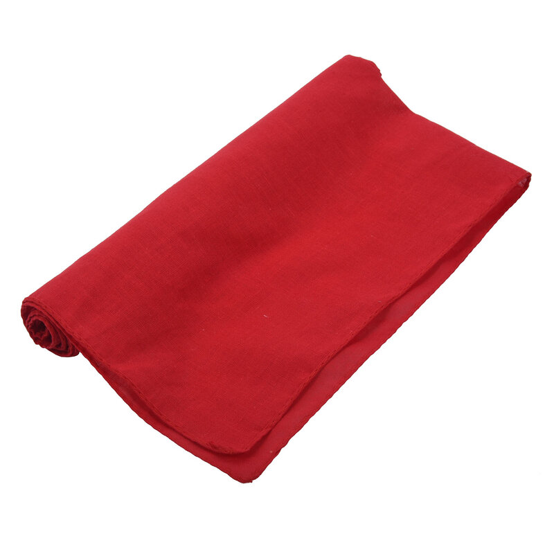 Fancy Plain Bandana 100% Cotton Head Neck Wrist Wrap Neckerchief Scarf 12 Color Colour:Red