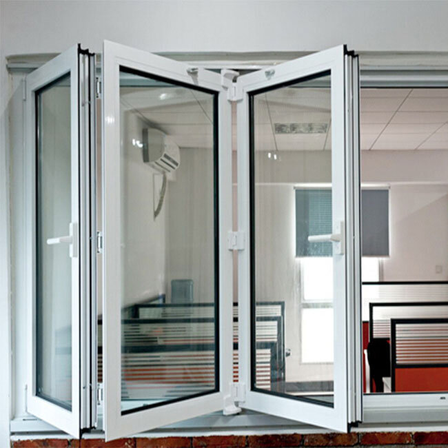 Кухонные двери и окна с эффектом пуш-ап раздвижные французские складные стеклянные окна двойного сложения для балкона складные окна алюминиевое вертикальное складное окно