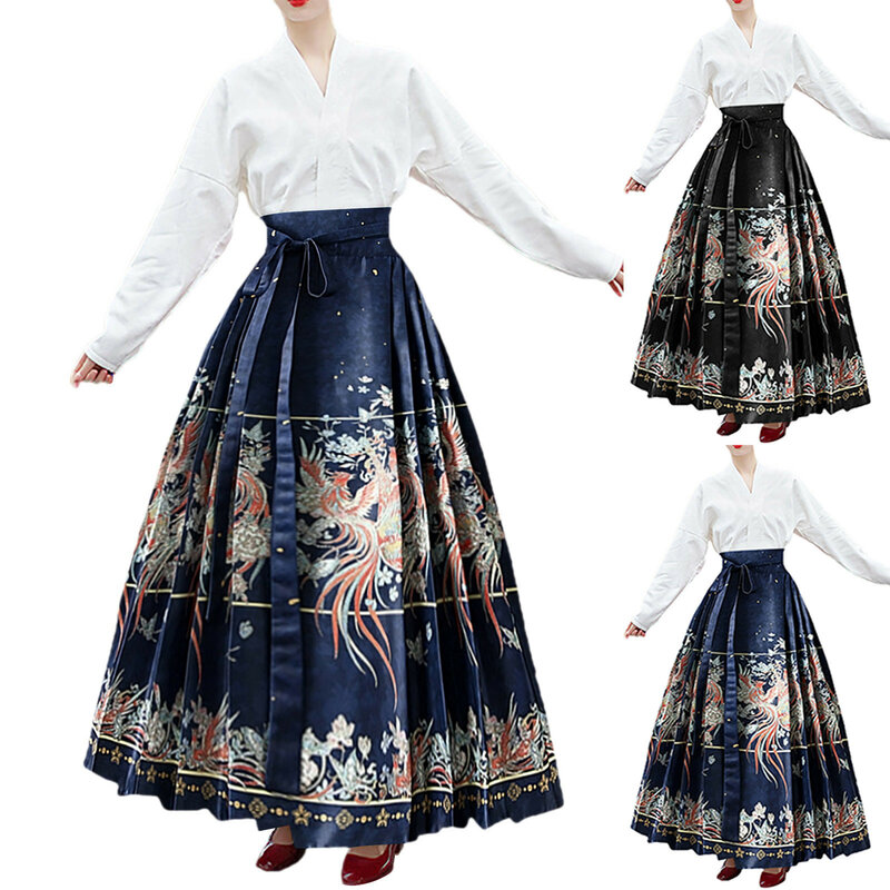 New Chinese Style Horse-Face Skirt Women'S Spring And Summer New Midi Mamianqun Daily Wear Commuter National Style Skirts Femme
