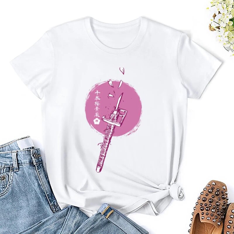 Byakuya Kuchiki Graphic T-shirts para mulheres, roupas estéticas, camisetas simples