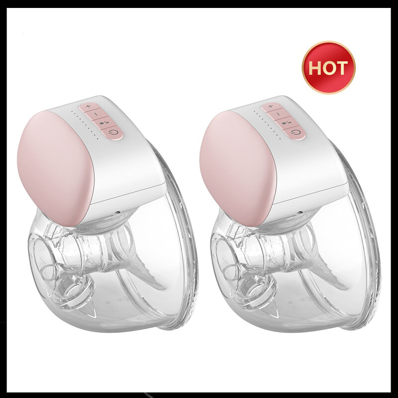 2/1 pz BB-P1 tiralatte indossabile a mani libere tiralatte indossabili portatili elettrici senza BPA raccoglitore di latte per l'allattamento al seno