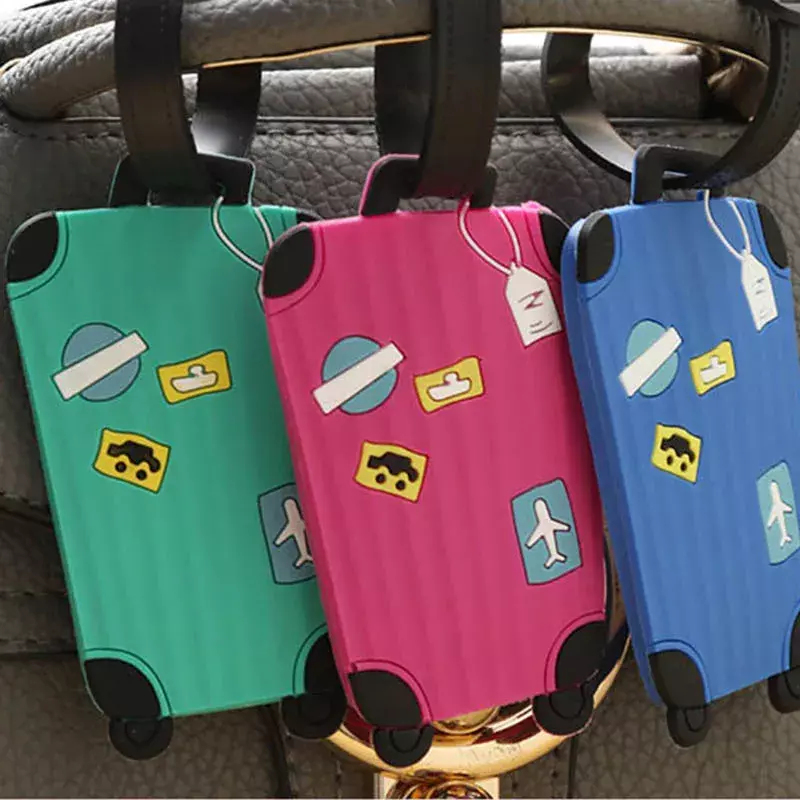 Fashion Silicone Luggage Tag Women Travel Accessories Silica Gel Suitcase ID Address Holder Baggage Boarding Tag Portable Label