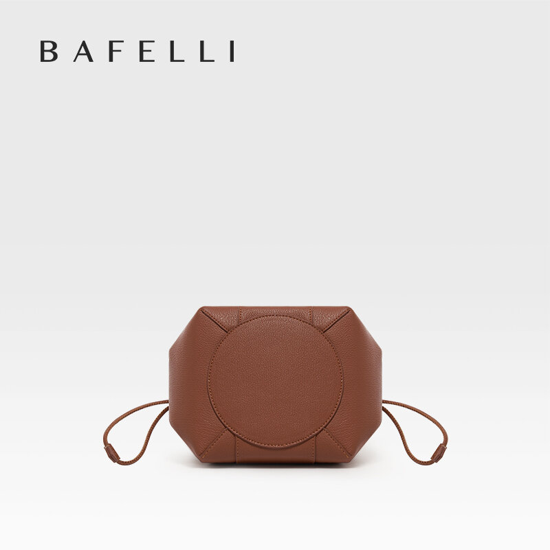 BAFELLI-Bolso de mano de cuero para mujer, bolsa de hombro elegante, de marca de lujo, de diseñador, clásico, 2023