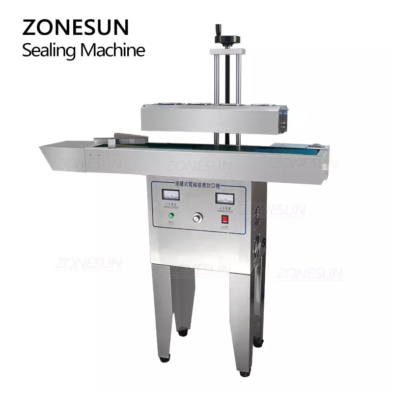 Zonesun-máquina automática de sellado Vertical de papel de aluminio, sellador de inducción continua electromagnético, ZS-FK2100B