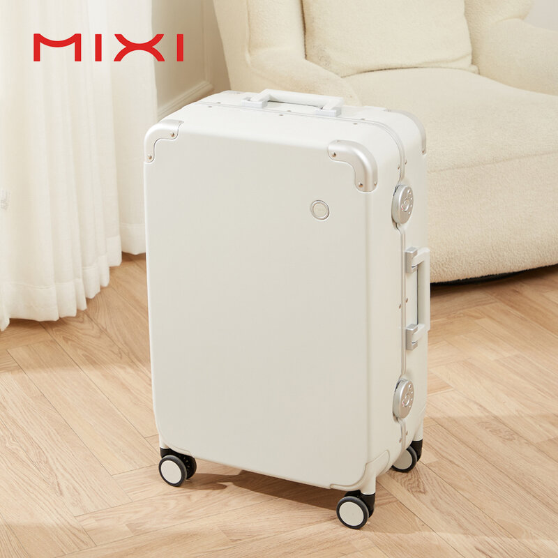 Mixi 2023 NOVO Carry On Bagagem 20 ''Travel Suitcase Rolling Bagagem Quadro de alumínio PC Hardside com rodas Spinner TSA Lock 24''