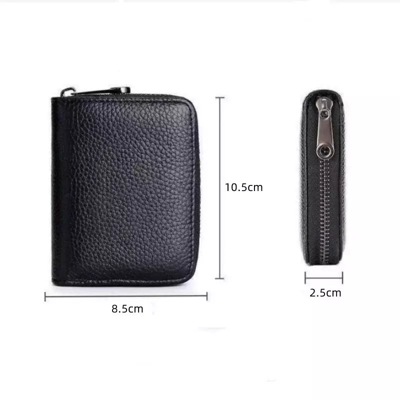 2023 New Mini Leather 20 Card Wallet Mini Leather Wallet Business Case Purse Holder RFID Blocking Carteira Masculina Porte Carte