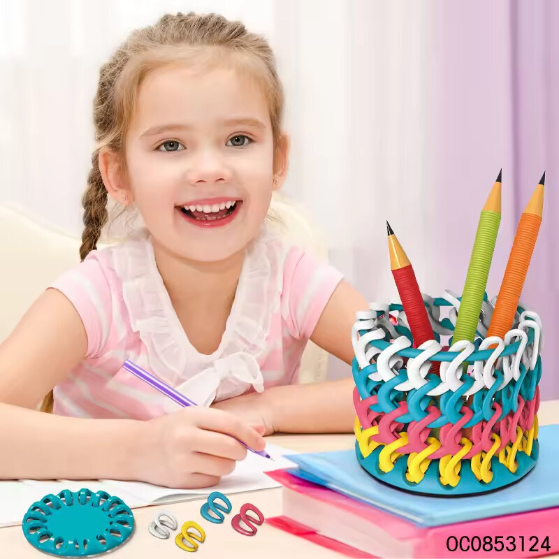 Creativo fai da te tessitura braccialetto borsa sciarpa immaginazione bambini giocattoli educativi Multiplayer colorato ragazza Manualidades giocattolo per bambino
