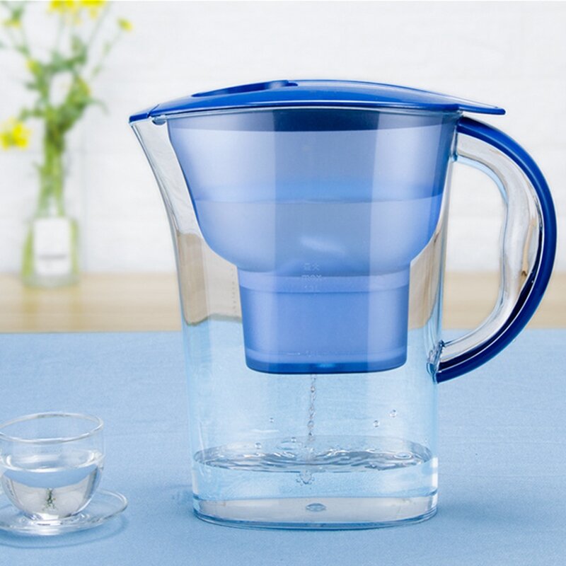 1Pcs Blue Net Kettle Portable Water Purifier Household Kitchen Activated Carbon Filter Kettle