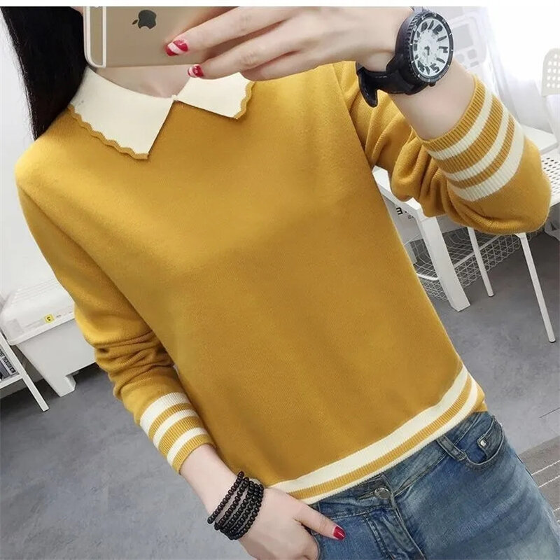 2024 New Women Knitted Sweaters Autumn Winter Warm Clothing Fashion Casual Sweater Long Sleeve Jumper Loose Pullovers Top