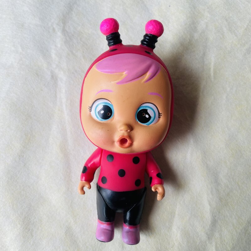 Boneca de simulação 3D original para meninas, boneca animal bonito, brinquedo infantil, presente de aniversário, original, 12cm