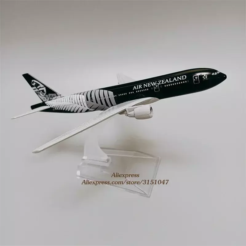 نيوزيلندا-أسود الخطوط الجوية بوينغ 777 B777 نموذج الطائرة ، نموذج طائرة دييكاست جديدة ، الطائرات المعدنية سبيكة ، هدايا للأطفال ، 16 سنتيمتر