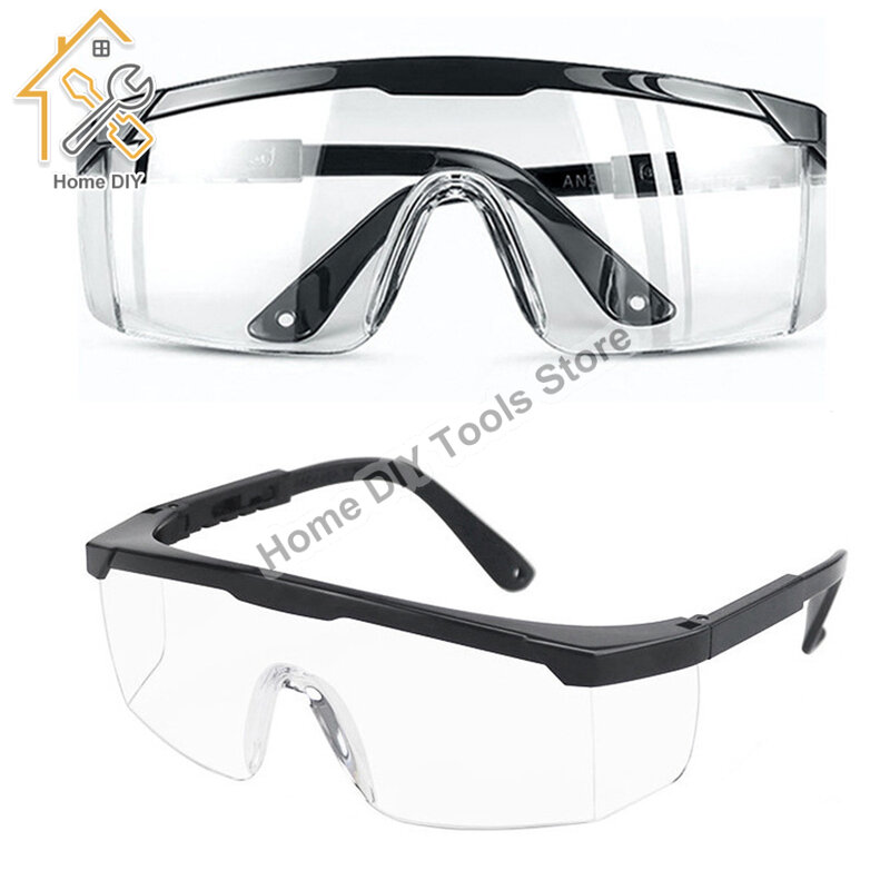 Claro Olho Areia Prevenção Windproof Segurança Equitação Óculos Vented Óculos Trabalho Laboratório Weld Segurança Goggle Óculos Óculos Óculos