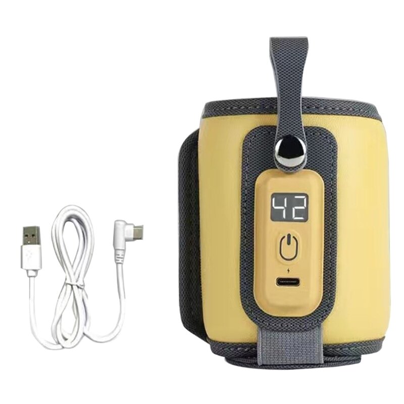 Chauffe-biberon USB à 5 vitesses, température réglable, biberon isolé, chauffe-biberon Portable