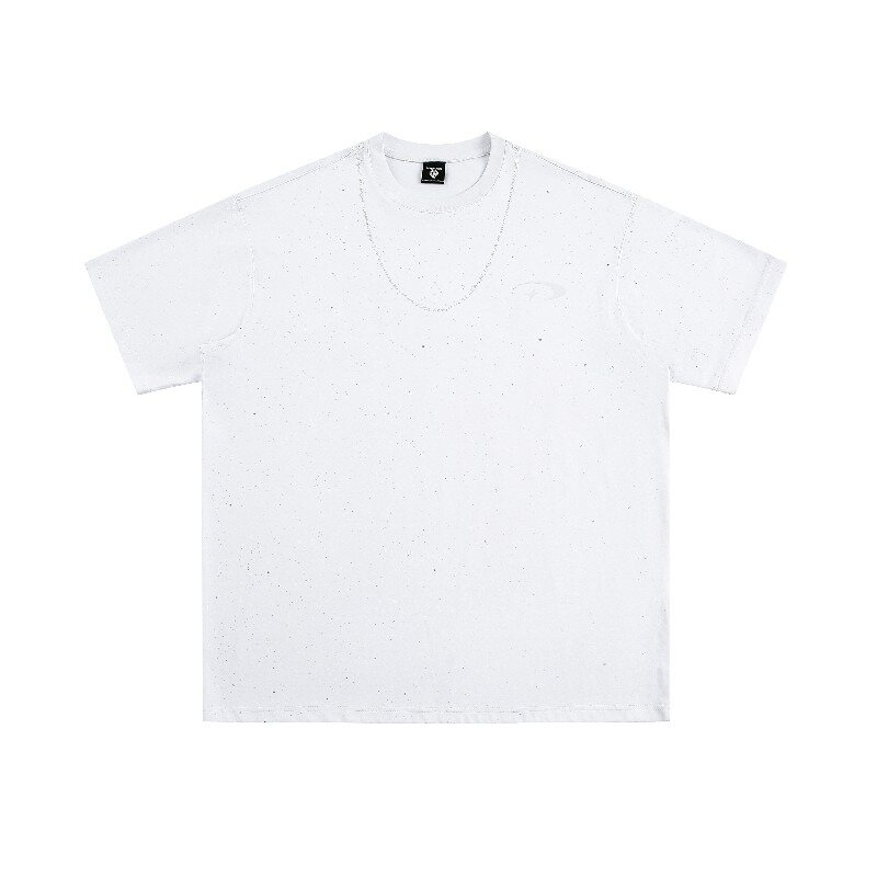 ¡M-2XL! Camiseta de manga corta de empalme con collar estrellado de High Street, estilo americano, para el verano de 2024