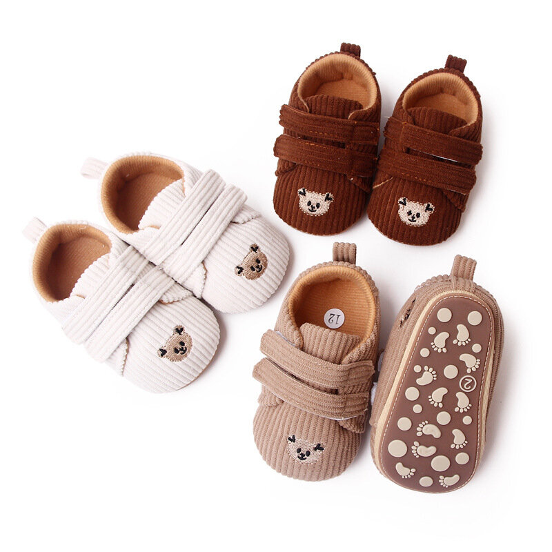 Spring and Autumn Style 0-1 Year Old Cartoon Casual Anti drop Baby Shoes Soft Sole Baby Girls Boys Walking Shoes