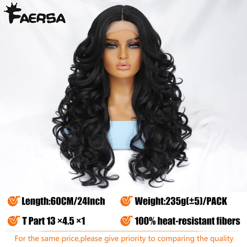 Wig keriting hitam coklat Wig depan renda sintetis untuk wanita tanpa lem pirang oranye Wig renda wanita 13X4X1 penggunaan sehari-hari rambut Cosplay