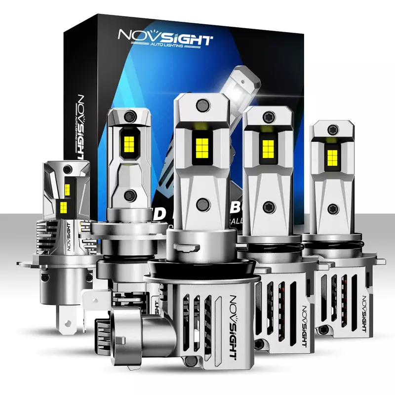 NOVSIGHT – phares de voiture, Led H7, H4, H11, H8, H9, 9005, HB3, 9006, HB4, ampoules 80W, 18000LM, LED 12V, 6500K, blanc, Super lumineux