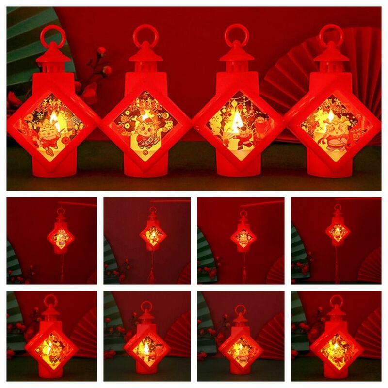 Lanterna a vento illuminata per Festival di primavera incandescente lampada da appendere per la decorazione del Desktop di capodanno LED cinese