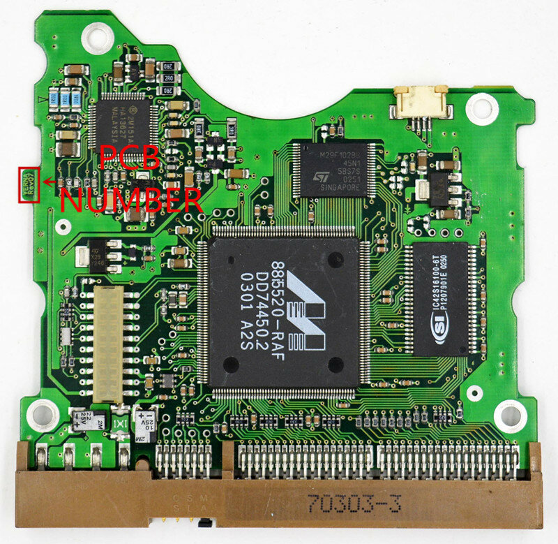 Carte de circuit imprimé pour disque dur de bureau SA, numéro de carte, VERNA REV 07, BF41-00058A