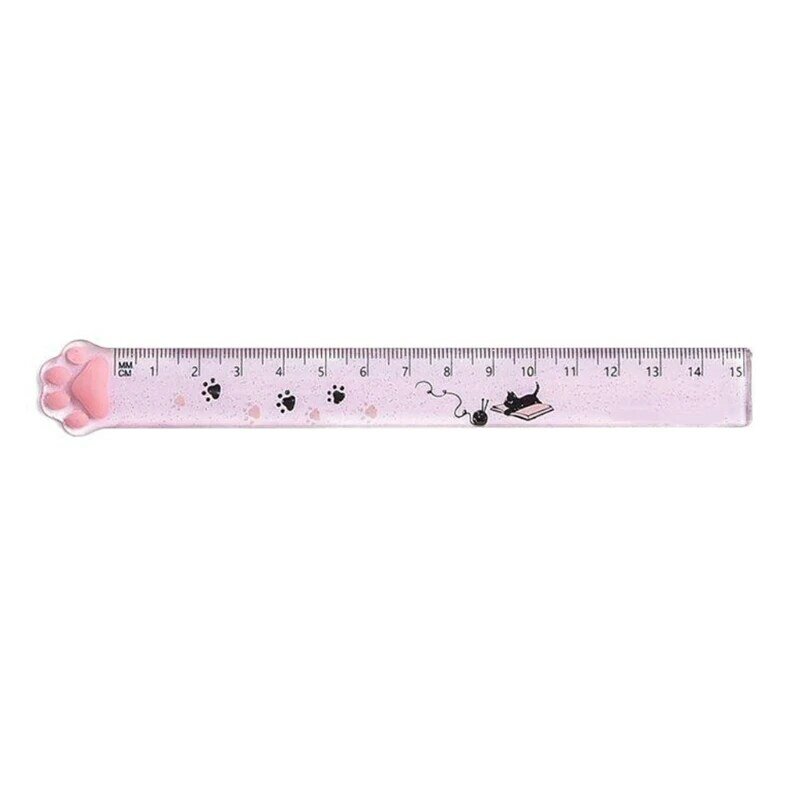 15cm Clear Acrylic Straight Ruler 15cm Clear Accurate Scales for Student Teacher Dropship