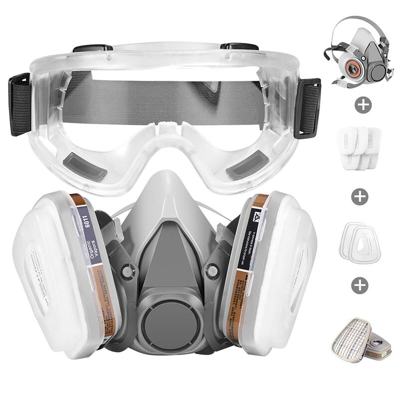 6200 máscara reutilizável capa protetora com filtros para a máquina de pintura de poeira que lustra vapores orgânicos com filtro algodão anti-nevoeiro goggle