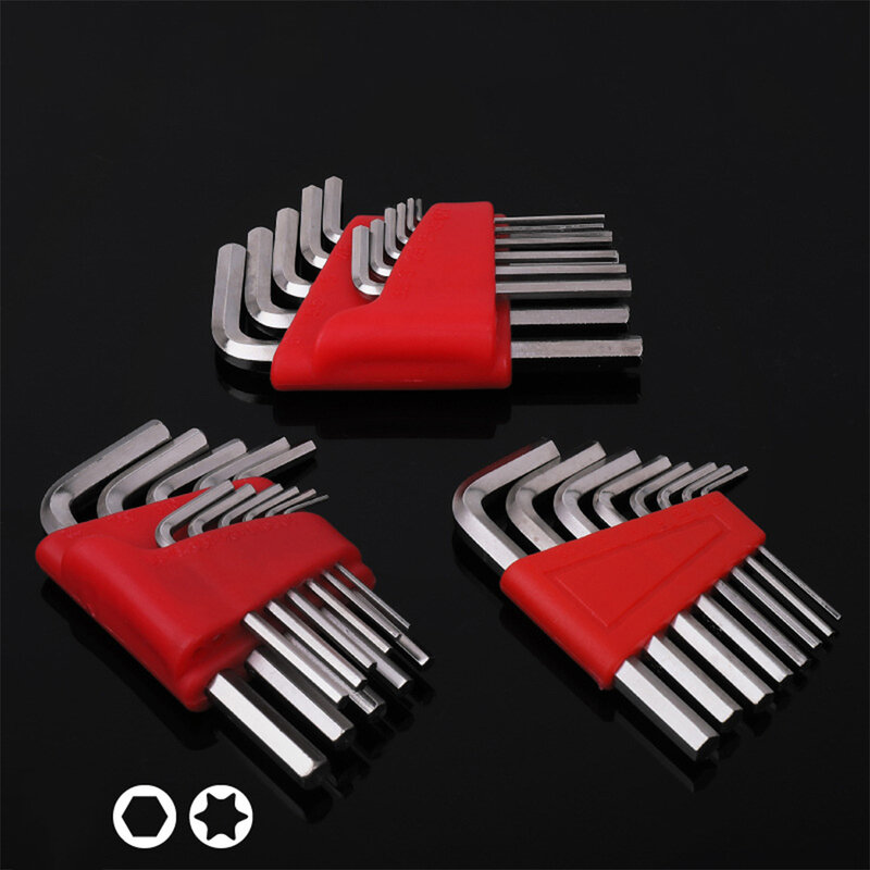 A Variety Of Situations Hex Wrench Kit Hex Key Chromium-vanadium Steel Silver 5/8/11pcs High Quality Brand New