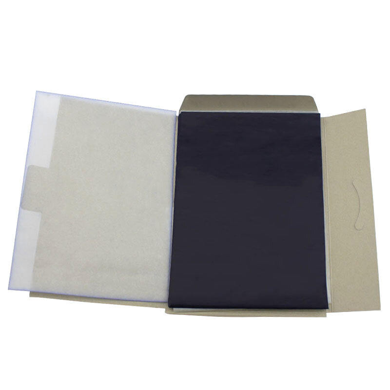 Papel de carbono azul de doble cara, 50 piezas, 48K, tipo fino, papelería, papel de copia de Finanzas, oficina, escuela