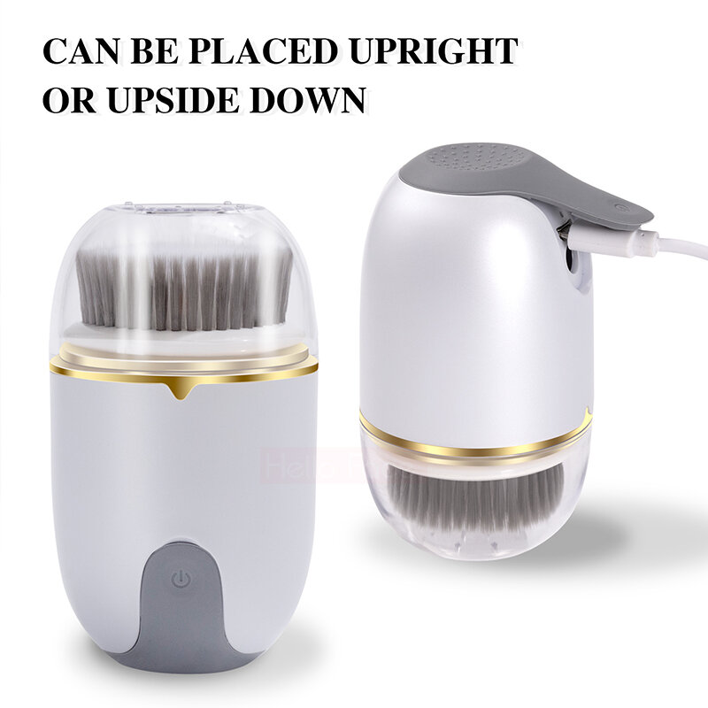 Hello Face Ultrasonic Facial Cleanser Brush Electric Cleansing Face Brush 360 Rotate Automatic Brush Machine Deep Clean Tool
