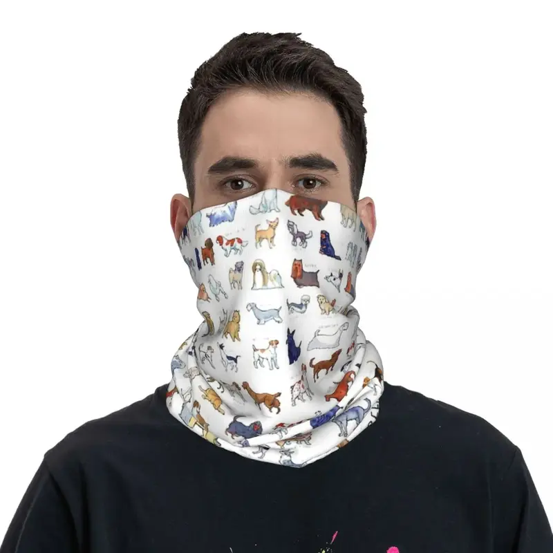 Jede akc Hunderasse Bandana Hals abdeckung bedruckte Maske Schal Multifunktions-Gesichts maske Reiten für Männer Frauen Erwachsene atmungsaktiv