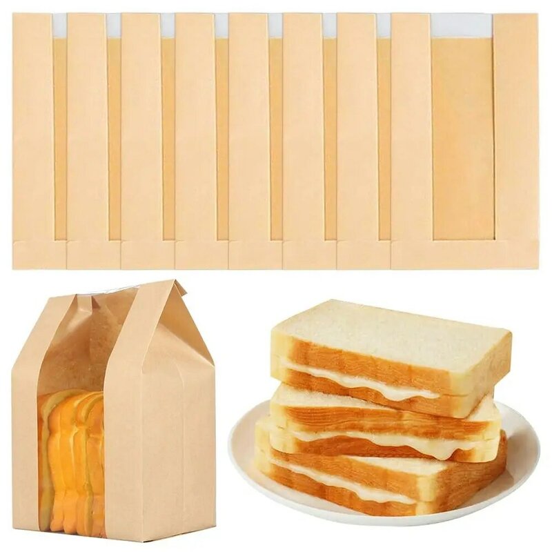 25 шт., бумажные пакеты для хлеба, 13,7x8,2x3,9 дюйма
