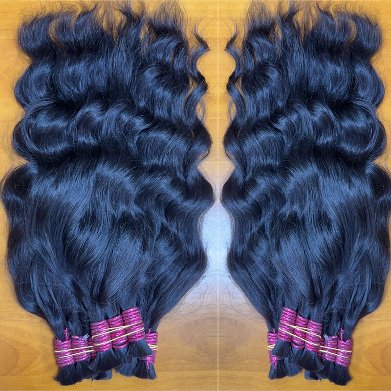 Mega Hair Cabmirano-Extensions de cheveux humains bruts, faisceaux de cheveux humains vietnamiens pour tressage, 100% non transformés, sans trame, en vrac