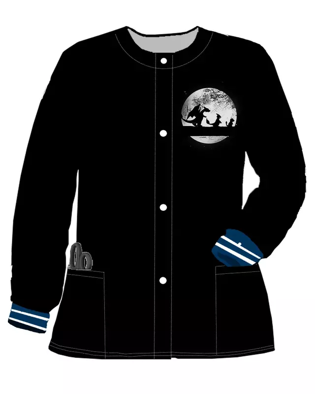 Jaqueta de enfermeira Y2K com bolso para mulheres, cardigã, casacos e jaquetas, roupas de manga comprida, moda coreana, tendências 2023, novo
