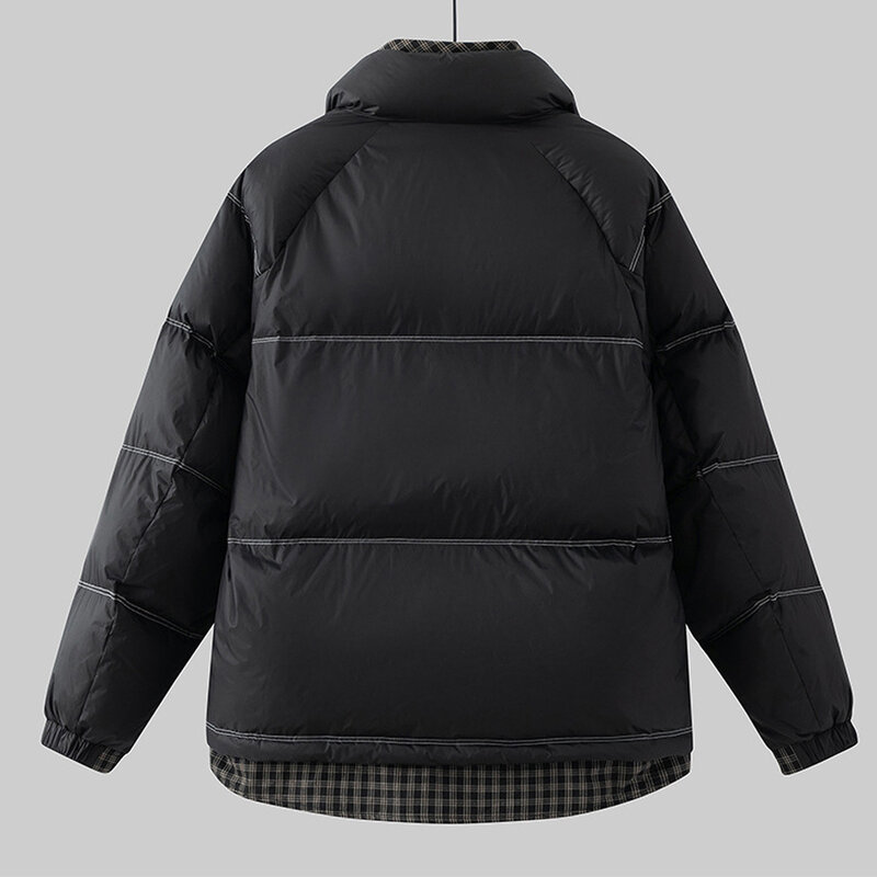 Jaqueta casual masculina, jaquetas falsas de duas peças, tamanho grande 8XL, casaco da moda inverno, 8XL