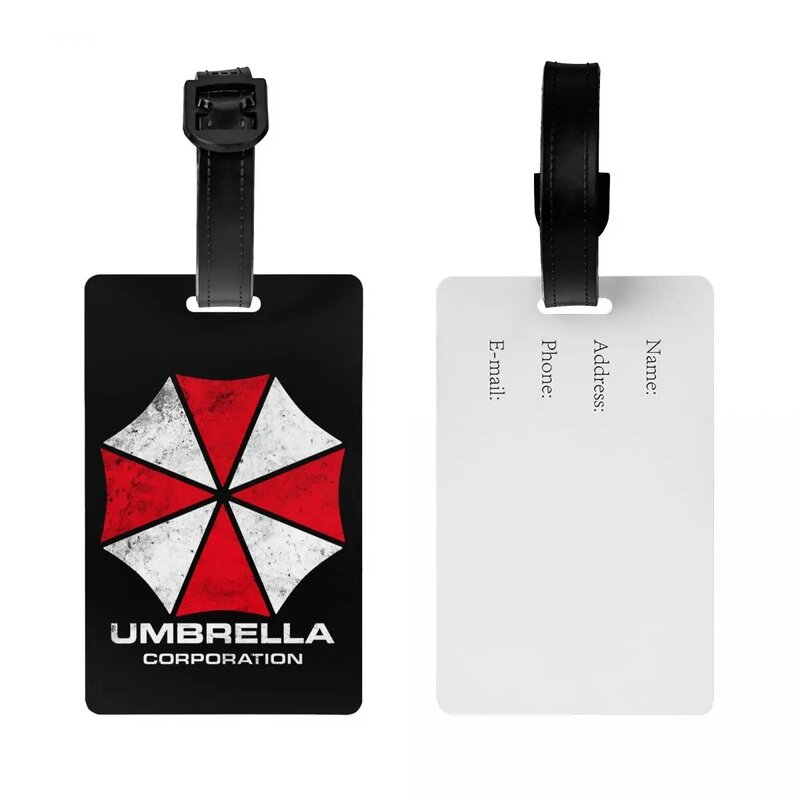 Custom Umbrellas Corporation Luggage Tag With Name Card Video Game Privacy Cover ID Label for Travel Bag Suitcase