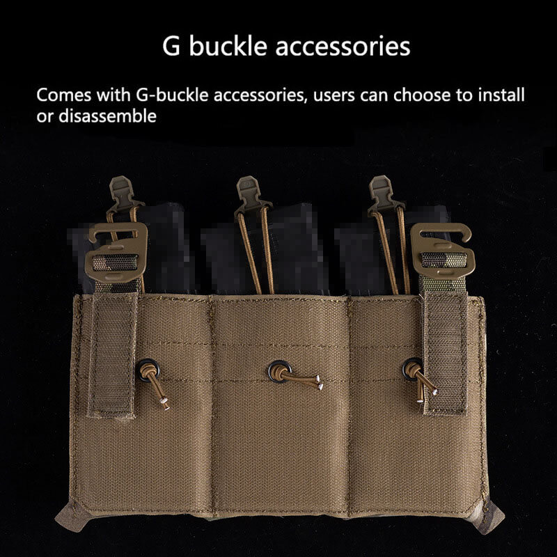 Multifuncional Triplo Magazine Pouch, adaptar-se a qualquer equipamento tático equipado com 2,5 "Standard Buckles, LG3V2