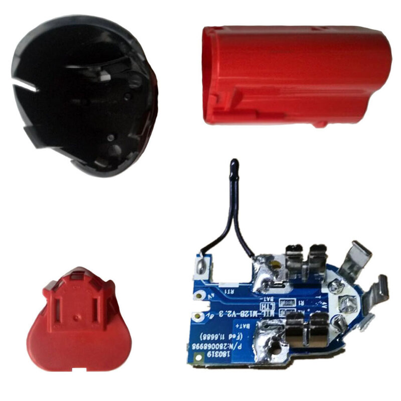 PCB 회로 기판 플라스틱 케이스, Mwk 10.8-12V 실용적인 빨간색 수리 유용한 2 세트, 배터리 팩 2X 조립