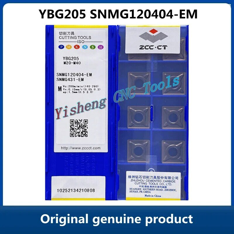 Original ZCC CT YBG202 SNMG120404-EM YBG205 YBM153 YBM253 cnc carbide turning inserts