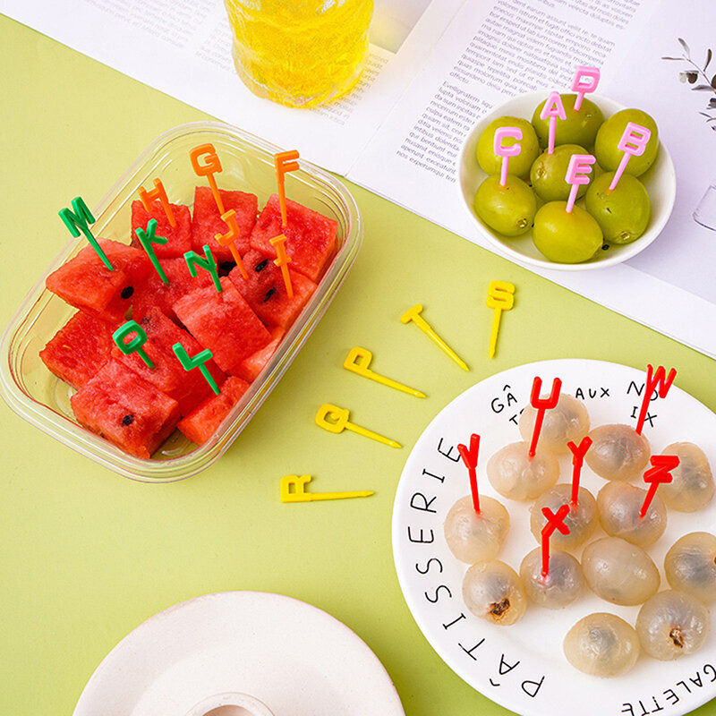 Ensemble de fourcommuniste à fruits créatives pour enfants, 26 lettres, animal mignon, signe de déjeuner, ménage