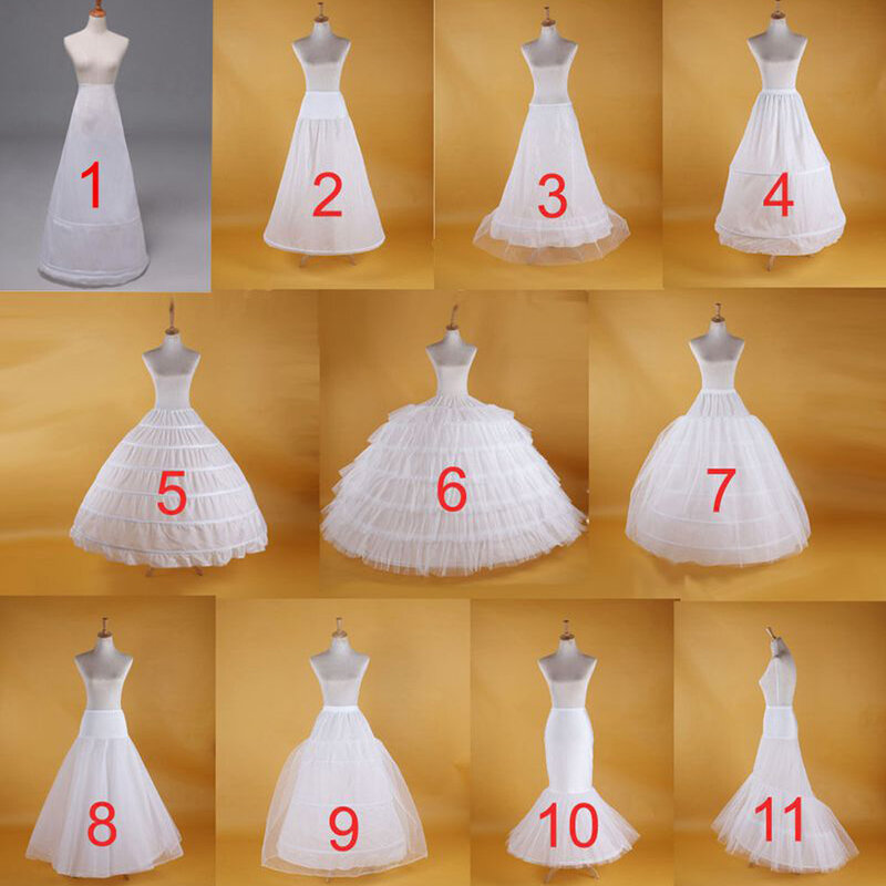 Białe 6 obręczy duże halki tiulowe spódnice długa bufiasta krynolinowa podspódniczka do sukni balowej faldas para mujeres suknia ślubna