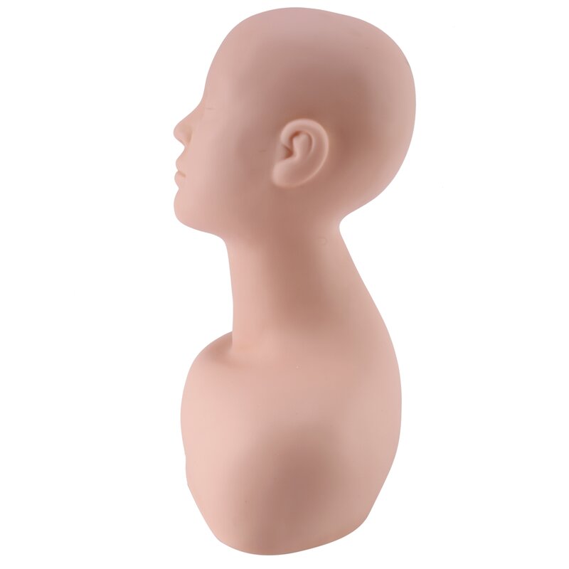 Head Shoulder Manequim para Maquiagem Extensão, Osso Professional, Silicone, Cílios e Massagem Exercício