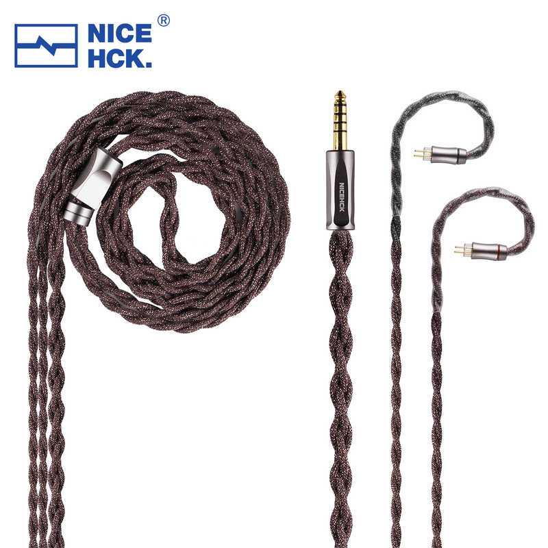 NICEHCK kabel czekoladowy 7N posrebrzany OCC + posrebrzana krytycznie wyżarzona miedziana wtyczka 2Pin do Asgard OH5 Nova Blessing3