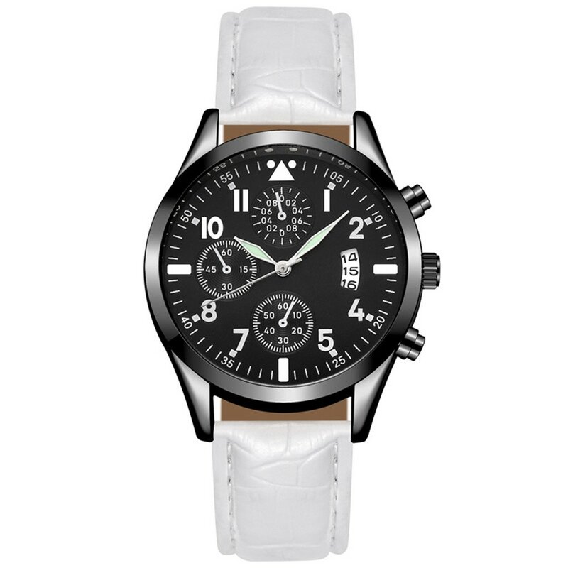 Relógio de couro masculino com função calendário, Popular, mais luminoso, Relógios de pulso, Top Brand, Luxo
