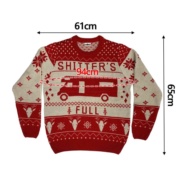 Christmas Sweater Long Sleeve Crew Neck Pullover for Festive Winter Holiday