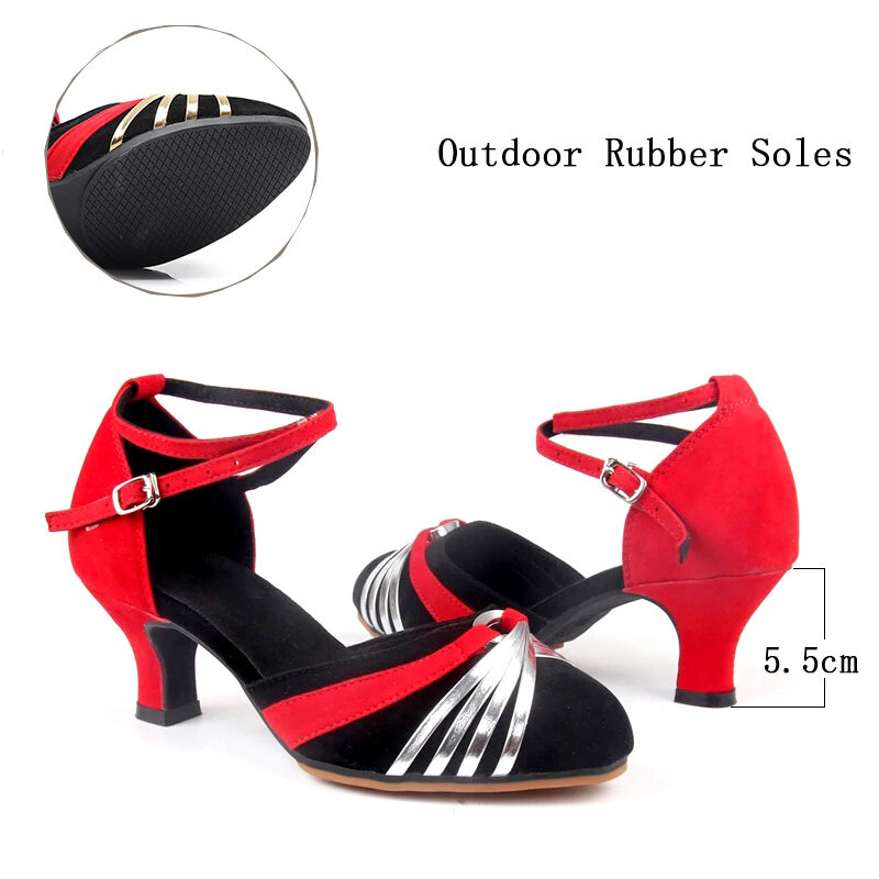 Professional Latin dance shoes women's high heels summer shoes tango ballroom dancing shoes women plus size 33-42 free shipping