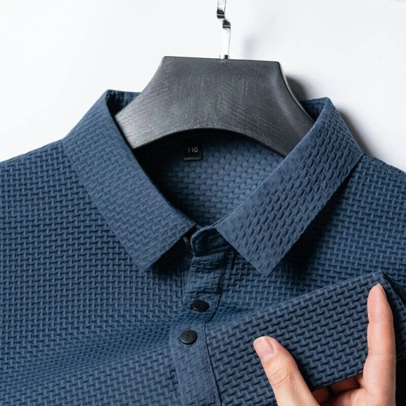 VIP Link2-camisa de Golf de talla asiática para hombre, Polo de manga corta con agujeros, Lop-up, de seda de hielo, novedad de verano