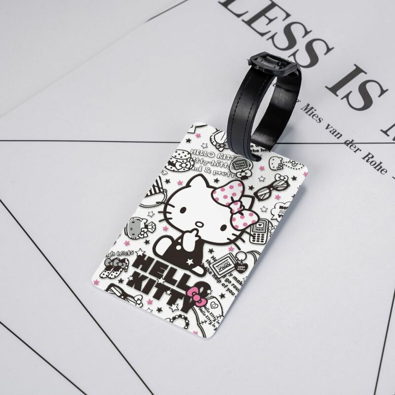 Custom Hello Kitty Luggage Tag Suitcase Baggage Privacy Cover ID Label