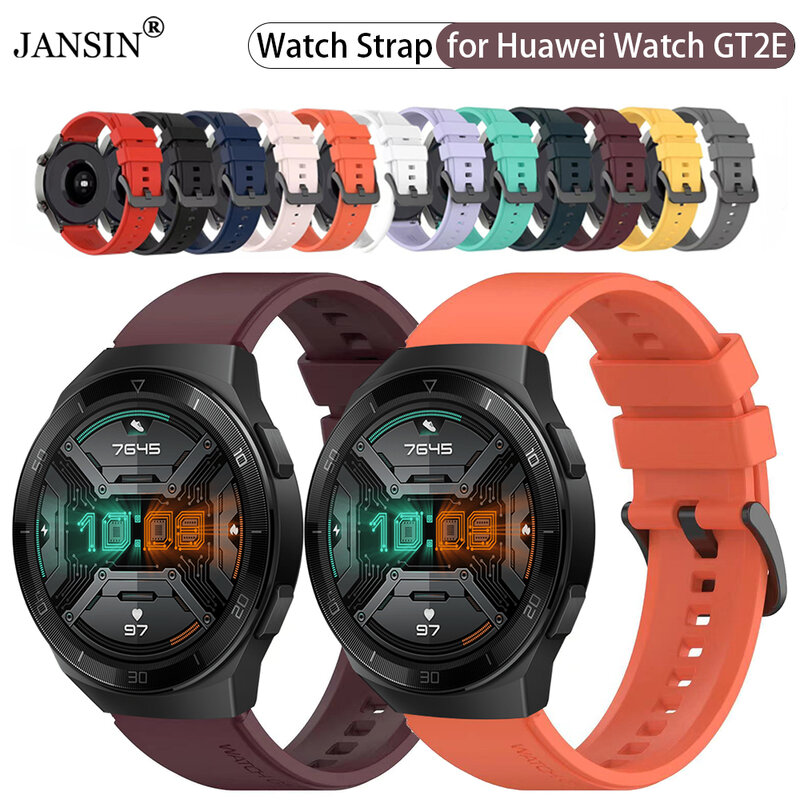 Silicone Watch Strap Para Huawei Watch GT2E Smartwatch Sport Band Pulseira para Huawei Watch GT2 E Pulseira Acessórios Correa