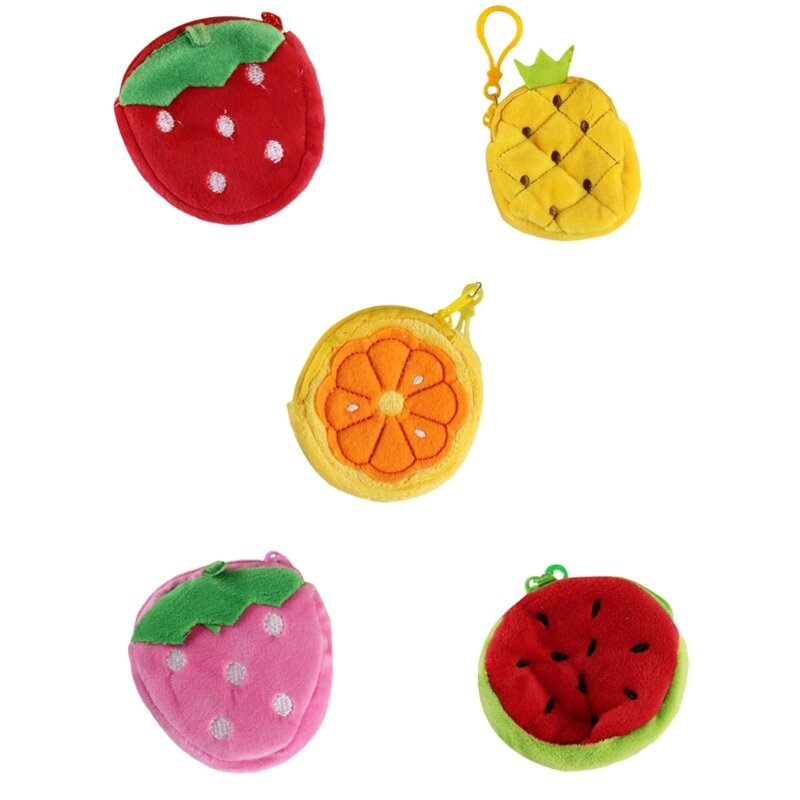 Y166 Mini Portamonete Portamonete carino Portamonete per frutta cartone animato con clip per aragosta in plastica Portamonete in
