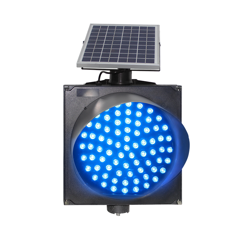 Design personalizado 300mm diâmetro LED azul piscando estrada segurança aviso sinal luz
