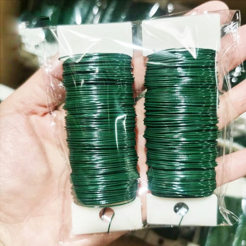 22 Gauge Floral Wire Flexible Paddle Wire Florist Green Wire for Crafts Wreaths